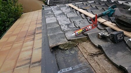 一文字軒瓦復旧